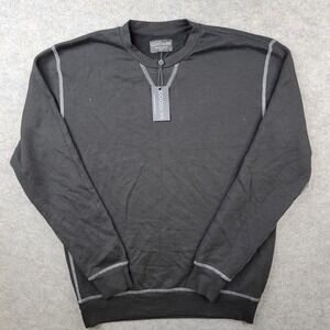 Goodlife Sweatshirt Mens Small Black Terry Knit Pullover Crewneck Made In USA